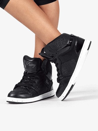 Pastry Glam Pie Glitter Black Sneaker White Bottom Discontinued Bailey Slipper Shop